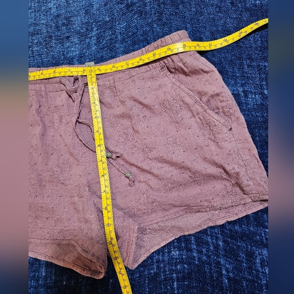 Anthropologie Hei Hei Lilac Purple Embroidered Pull On Shorts Small - Picture 6 of 8